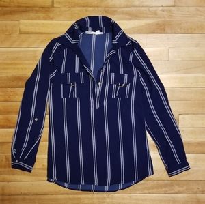 Blue striped blouse